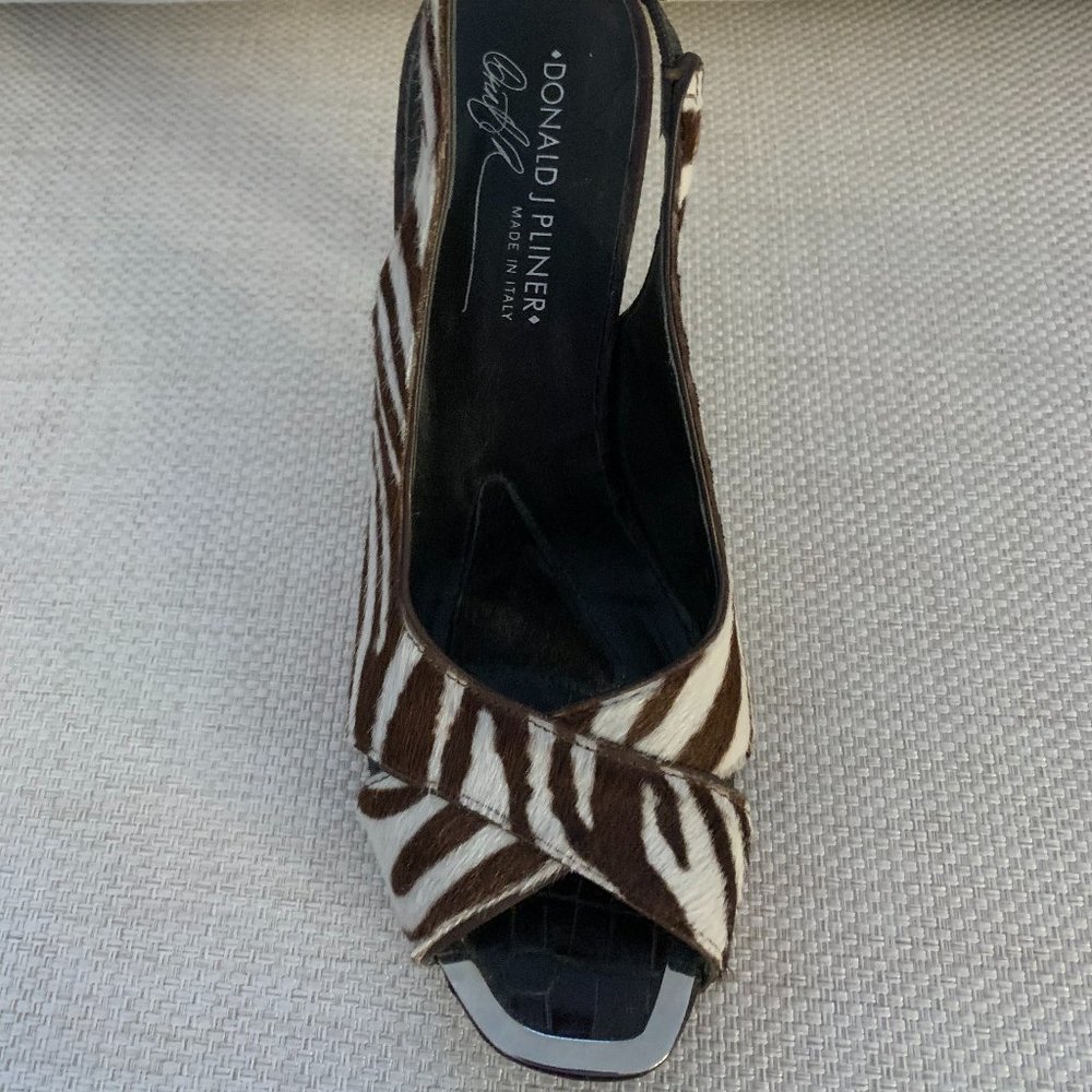 Donald J. Pliner Pony Hair Peep-Toe Heel